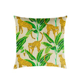 Sorra Home Yellow and Green Indoor/Outdoor Single Pillow, Knife Edge